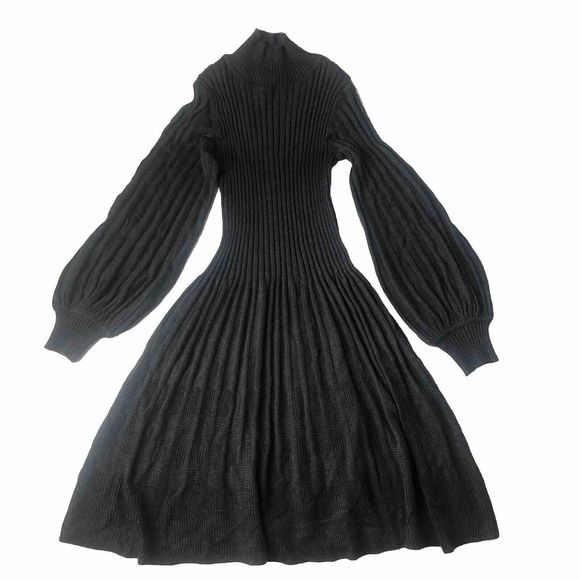 Max Studio Mock Turtle Neck Ribbed  Top Portion Sweater Dress Size XS NWT - Picture 1 of 11